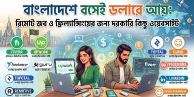 বাংলাদেশে বসেই ডলারে আয়: রিমোট জব ও ফ্রিল্যান্সিংয়ের জন্য দরকারি কিছু ওয়েবসাইট