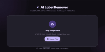 AI Label Remover: ছবির AI Metadata সরানোর সহজ অনলাইন টুল