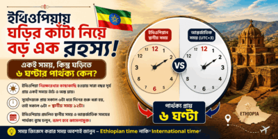ইথিওপিয়ায় ঘড়ির কাঁটা নিয়ে বড় এক রহস্য! একই সময়, কিন্তু ঘড়িতে ৬ ঘণ্টার পার্থক্য কেন?