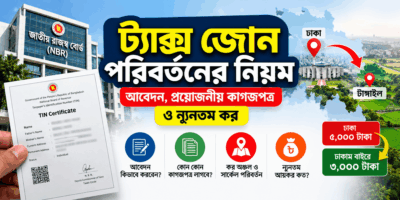 ট্যাক্স জোন পরিবর্তনের নিয়ম: আবেদন, প্রয়োজনীয় কাগজপত্র ও ন্যূনতম কর
